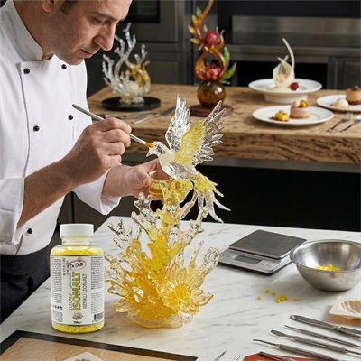 Renkli İzomalt (Isomalt) Sarı 250 GR – Şeker Sanatı ve Pasta Dekorasyon İçin