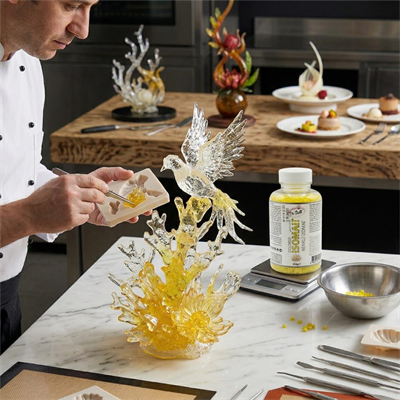 Renkli İzomalt (Isomalt) Sarı 250 GR – Şeker Sanatı ve Pasta Dekorasyon İçin