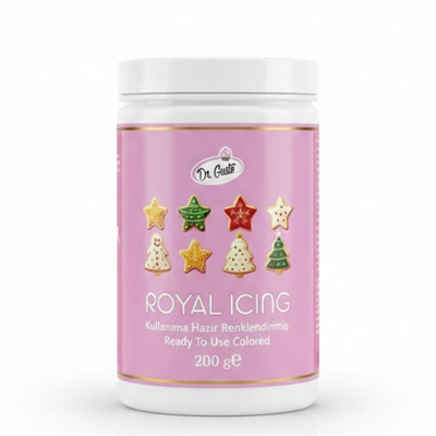 Royal Icing 200 Gr Pembe – Kurabiye, Pasta ve Şeker Hamuru Dekoru