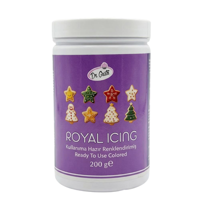 Dr. Gusto Royal Icing Mor 200 gr - Hazır Kurabiye ve Pasta Süsleme Kreması
