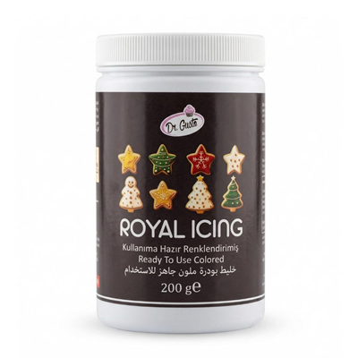 Royal Icing Siyah 200 GR – Hazır Kurabiye ve Pasta Süsleme Kreması