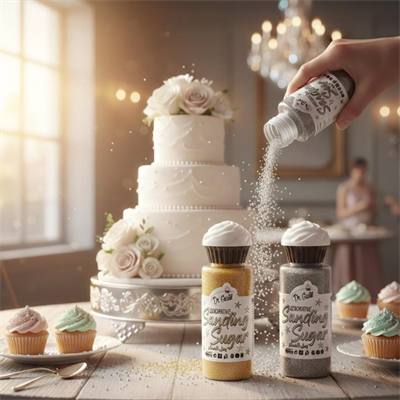 Sanding Şeker 3’lü Set 100 Gr – Altın, Gümüş ve Siyah Pasta & Tatlı Süsleme Şekeri