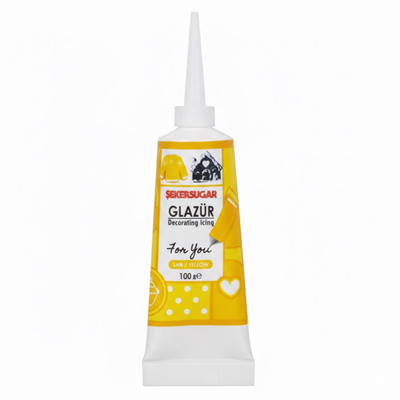 Sarı Glazür 100 Gr – Pasta ve Kurabiye Dekor Glaze Kaplama