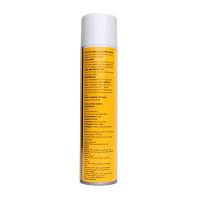 Dr. Gusto Sarı Kadife Sprey Pasta Boyası 250 ml - Pasta, Mousse, Tatlı ve Şekerleme Kaplama Spreyi