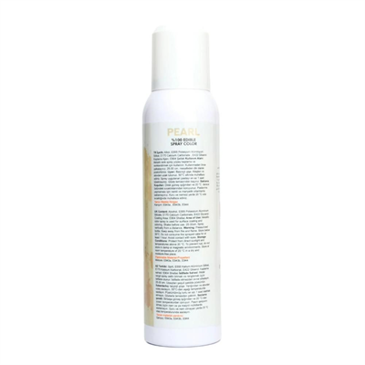 Dr. Gusto Sedef Metalik Sprey Gıda Boyası 150 ml - Pasta, Tatlı ve Çikolatalar için Parlak Sedef Efektli Renk