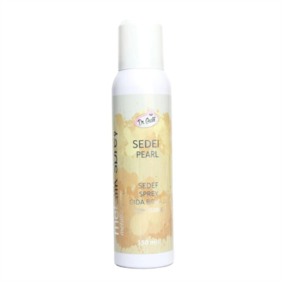 Dr. Gusto Sedef Metalik Sprey Gıda Boyası 150 ml - Pasta, Tatlı ve Çikolatalar için Parlak Sedef Efektli Renk
