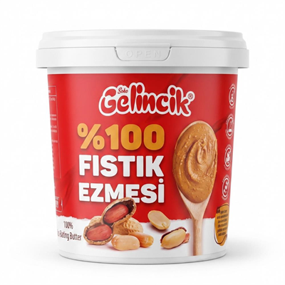 Şekersiz %100 Saf Doğal Fıstık Ezmesi 1 KG – Katkısız Taze Çekim Glutensiz Yer Fıstığı Ezmesi