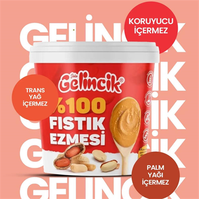 Şekersiz %100 Saf Doğal Fıstık Ezmesi 1 KG – Katkısız Taze Çekim Glutensiz Yer Fıstığı Ezmesi