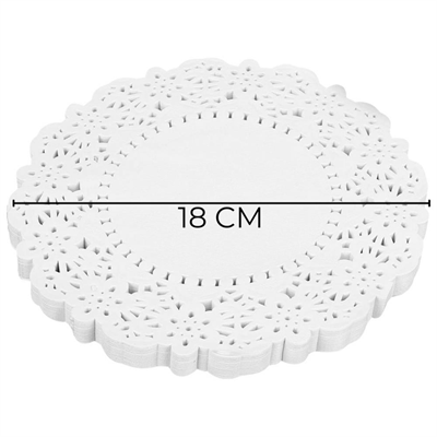 Efe Pastacılık Servis Sunum Dantel Kağıt 18 cm - 100lü | Pasta, Tatlı, Çay Sunumu ve Paketleme için