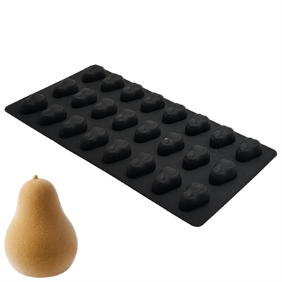 Silikon Mini Meyveli Dondurma Kalıbı Armut Şekilli