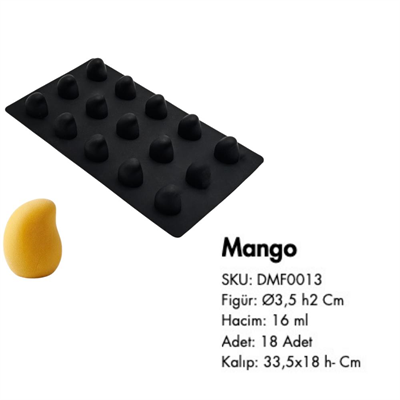 Silikon Mini Meyveli Dondurma Kalıbı Mango Şekilli
