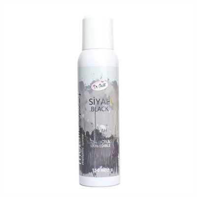 Dr. Gusto Siyah Metalik Sprey Gıda Boyası 150 ml