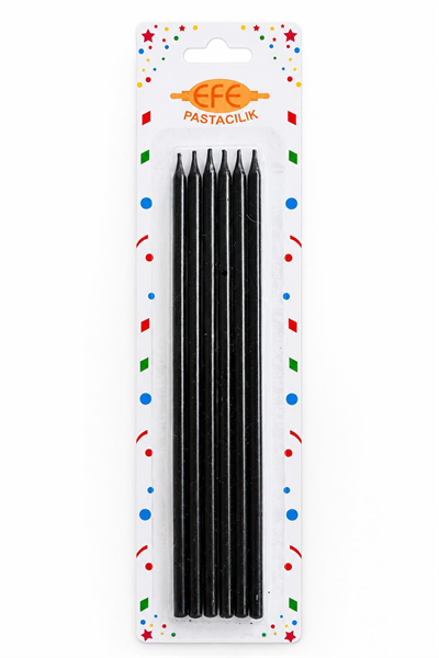 Siyah Uzun Pasta Mumu 20 Cm