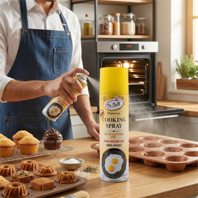 Dr. Gusto Sprey Ayçiçek Yağı 250 ml - Yapışmaz Pişirme Spreyi & Kalıp Ayırıcı Yağ
