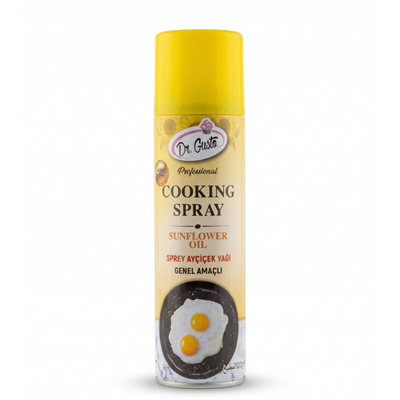 Dr. Gusto Sprey Ayçiçek Yağı 250 ml - Yapışmaz Pişirme Spreyi & Kalıp Ayırıcı Yağ