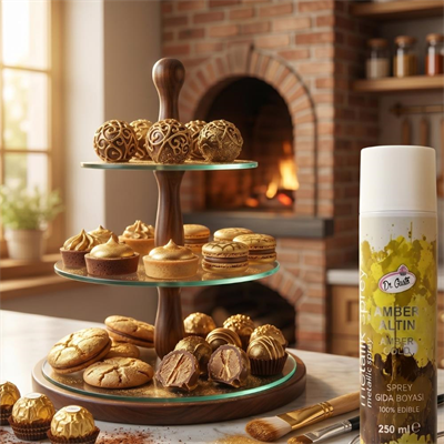 Sprey Boya Altın Gold 250 ML – Pasta ve Tatlı Dekor Spreyi