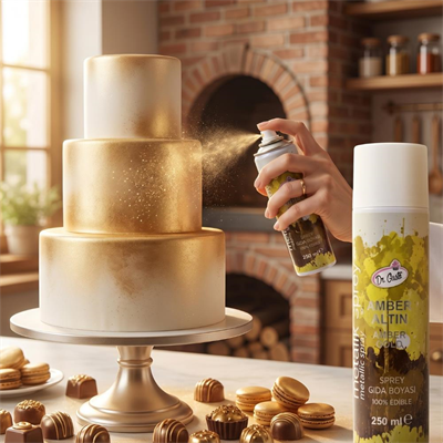 Sprey Boya Altın Gold 250 ML – Pasta ve Tatlı Dekor Spreyi