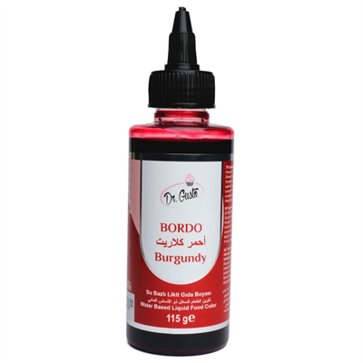 Su Bazlı Likit Gıda Boyası Bordo 115 Gr – Şeker Hamuru, Krema ve Pasta Dekorasyonu İçin