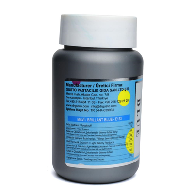 Dr. Gusto Su Bazlı Toz Gıda Boyası Mavi 75 gr - Profesyonel Yoğun Pigment Pastacılık Boyası