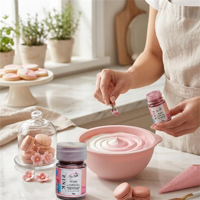Su Bazlı Toz Gıda Boyası Pembe 10 GR – Pastacılık İçin Canlı ve Yoğun Renk
