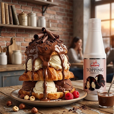 Topping Çikolatalı Sos 1 Kg – Waffle, Pancake, Tatlı ve İçecekler İçin Yoğun Çikolata Aromalı Topping