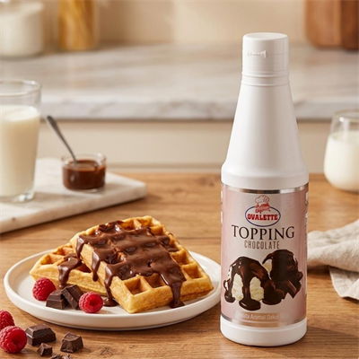 Topping Çikolatalı Sos 1 Kg – Waffle, Pancake, Tatlı ve İçecekler İçin Yoğun Çikolata Aromalı Topping