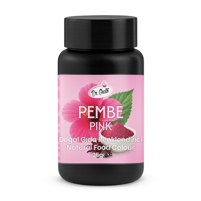 Toz Pembe Doğal Gıda Boyası 25 g – Bitkisel Kaynaklı, Pasta ve Tatlılar İçin Katkısız Renk Boyası