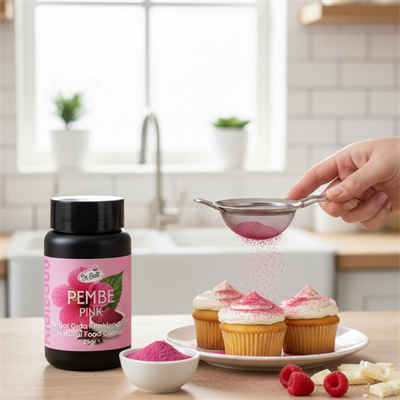 Toz Pembe Doğal Gıda Boyası 25 g – Bitkisel Kaynaklı, Pasta ve Tatlılar İçin Katkısız Renk Boyası