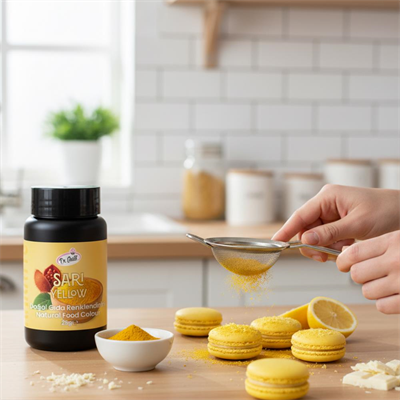 Dr. Gusto Toz Sarı Doğal Gıda Boyası 25 gr - Bitkisel Kaynaklı, Pasta ve Tatlılar için Doğal Renk Boyası