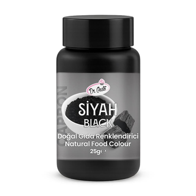 Toz Siyah Doğal Gıda Boyası 25 g – Bitkisel Kaynaklı, Pasta ve Tatlılar İçin Katkısız Renk Boyası