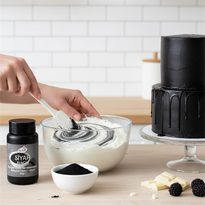 Toz Siyah Doğal Gıda Boyası 25 g – Bitkisel Kaynaklı, Pasta ve Tatlılar İçin Katkısız Renk Boyası