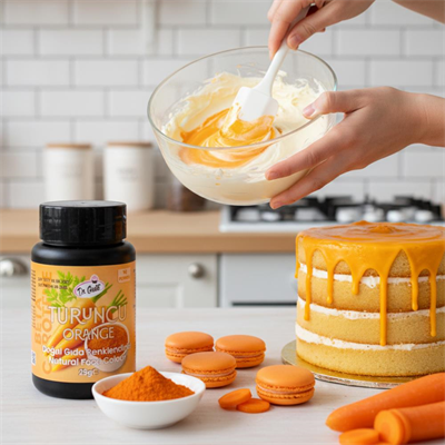 Dr. Gusto Toz Turuncu Doğal Gıda Boyası 25 gr - B - Karoten İçerikli, Pasta ve Tatlılar için Bitkisel Renk Boyası