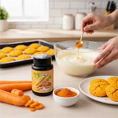 Dr. Gusto Toz Turuncu Doğal Gıda Boyası 25 gr - B - Karoten İçerikli, Pasta ve Tatlılar için Bitkisel Renk Boyası