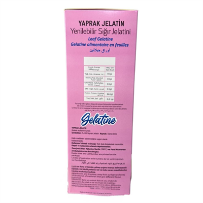 Yaprak Jelatin 1 KG – Sığır Jelatini %100 Helal Yerli Üretim