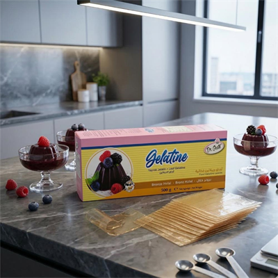 Yaprak Jelatin 500 GR Helal Sertifikalı – Pastacılık ve Tatlılar İçin Jel Oluşturucu