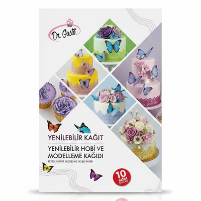 Dr. Gusto Yenilebilir Hobi ve Modelleme Kağıdı Beyaz 10 adet - Wafer Paper