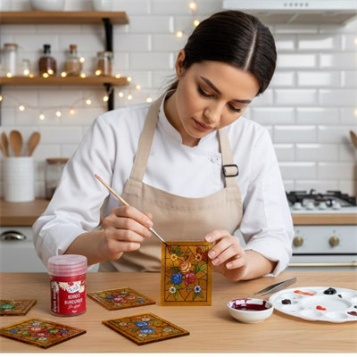 Dr. Gusto Yenilebilir Şeker Hamuru Figür ve Çiçek Boyası Seti - 7 Renk (5 gr x 7 adet)