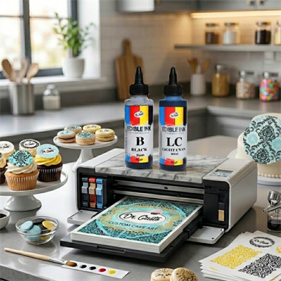 Yenilebilir Yazıcı Gıda Mürekkebi Mavi (Cyan) 115 ML – Pasta Baskı ve Gıda Yazıcı Mürekkebi