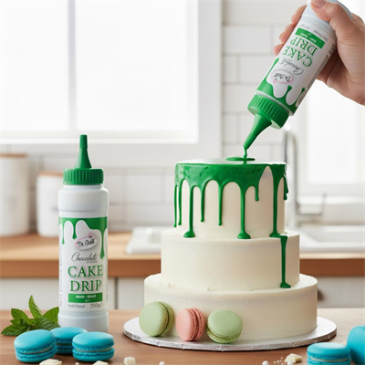 Yeşil Cake Drip 250 g – Pasta, Kek ve Tatlı Üzeri Kaplama Sosu