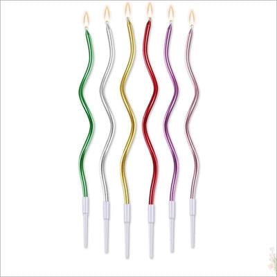 Zikzak MUM Karışık Renkli 15 cm 6 Lı renkler(gold, mor,rose gold yeşil,bordo,bakır)