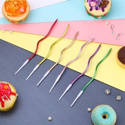 Zikzak MUM Karışık Renkli 15 cm 6 Lı renkler(gold, mor,rose gold yeşil,bordo,bakır)