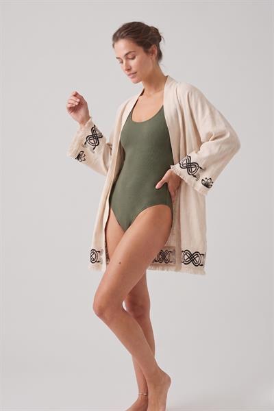 Mistico Keten Dokulu Kısa Kimono