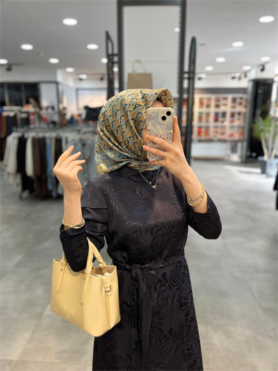 Alesya Omuz Detaylı Jakar Elbise - Lacivert
