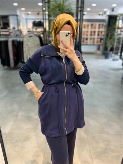 Nuss Triko Kombinli Pantolonlu Takım - Lacivert
