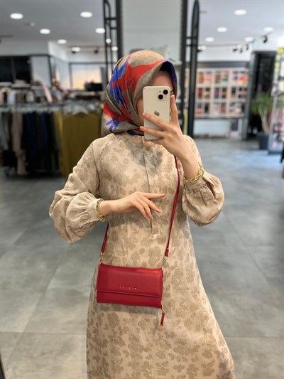 Tuğba Balon Kol Elbise - Vizon