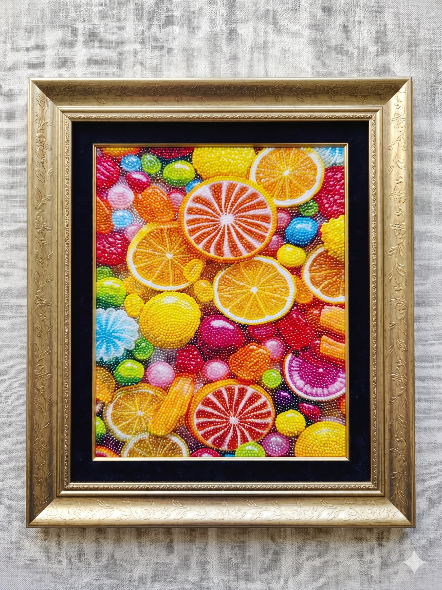 Elmas Mozaik Tablo, 50 x 65 Şekerler Boncuk Yapıştırma Kiti 