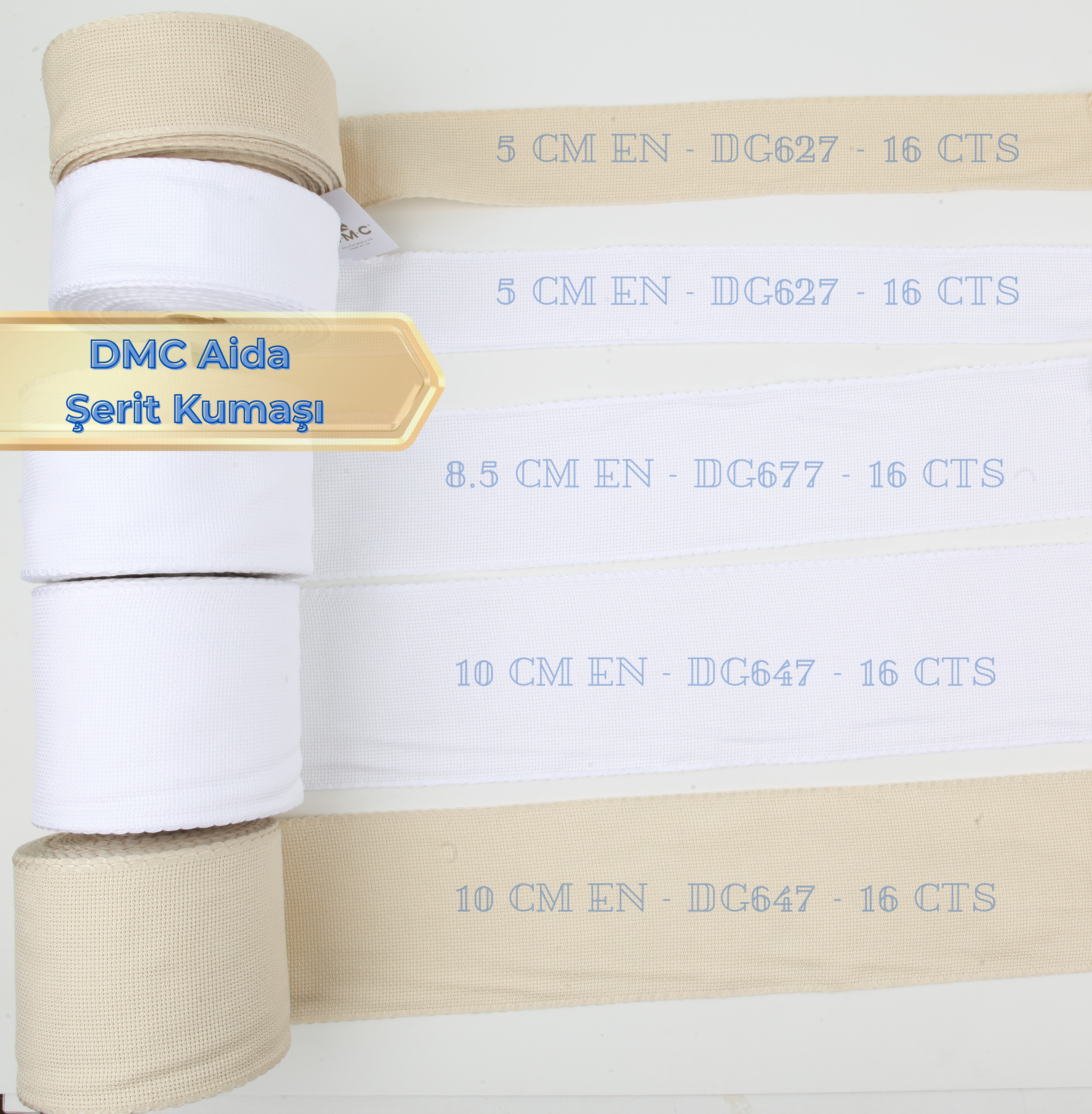 Dmc Etamin Şerit Kumaş