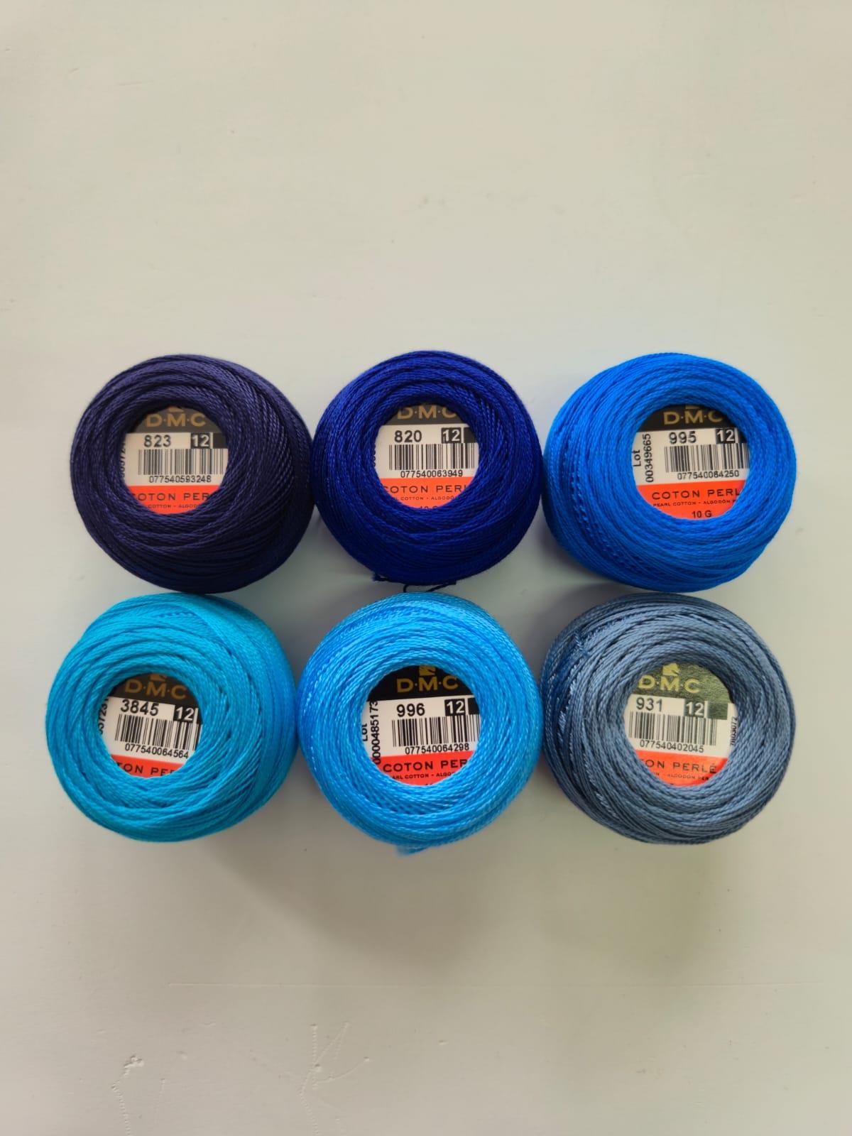 DMC KOTON PERLE 12 NUMARA - MAVİ TONLARI SET