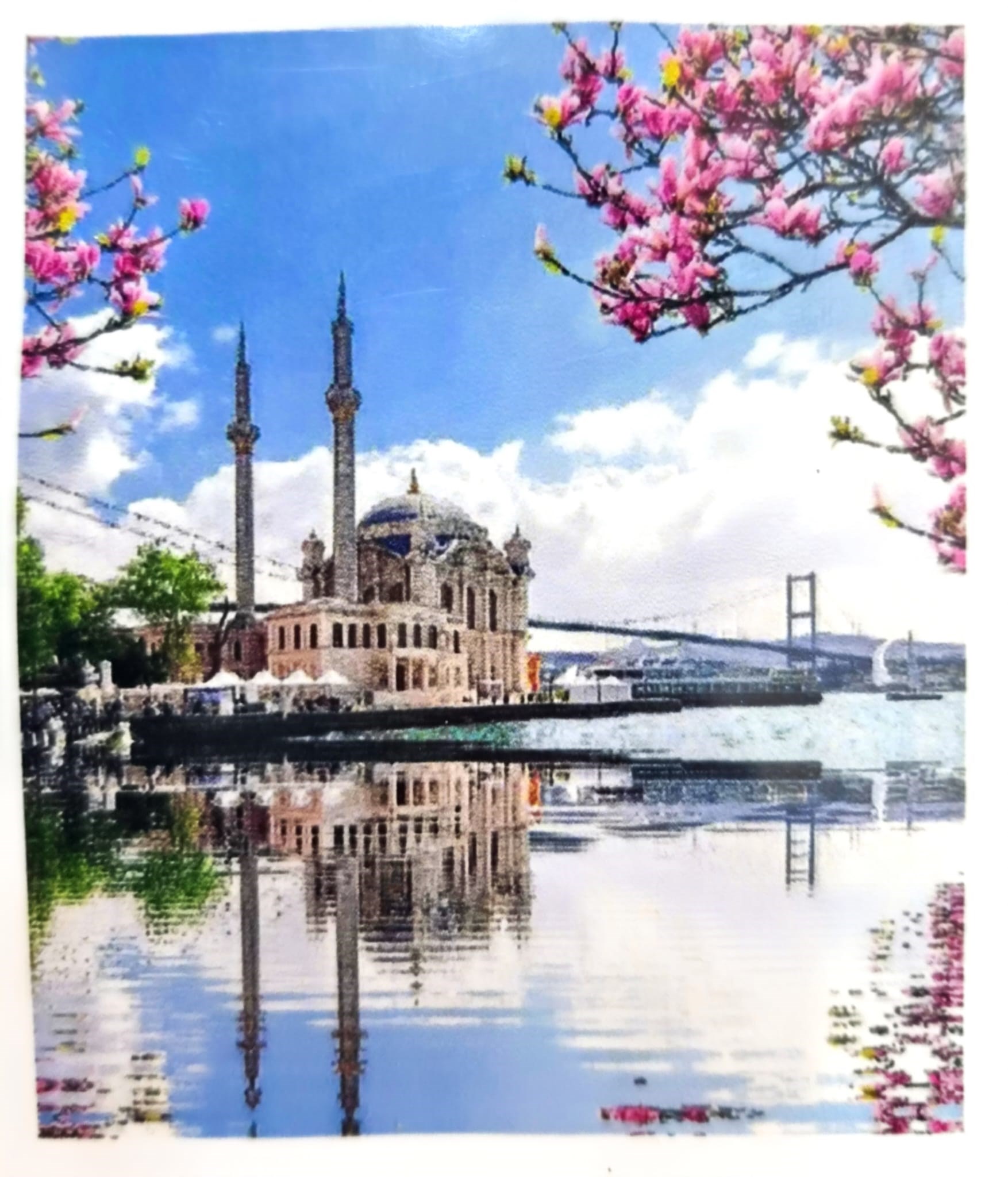 Elmas Mozaik Tablo, 50x40cm Ortaköy Camii Boncuk Yapıştırma Kiti 