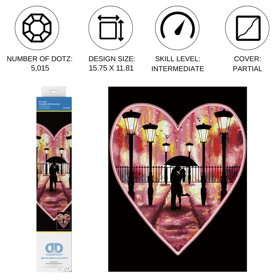 Diamond Dotz Elmas Mozaik Tablo Romantik Date – 30 x 40 cm